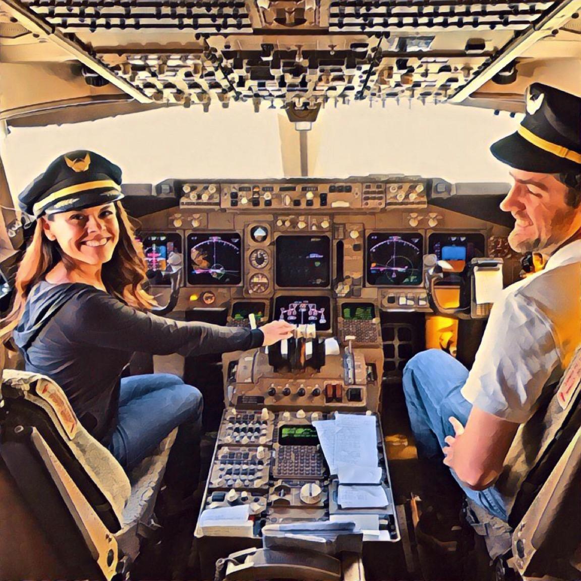 Messing around in a 747 about to depart for Taipei