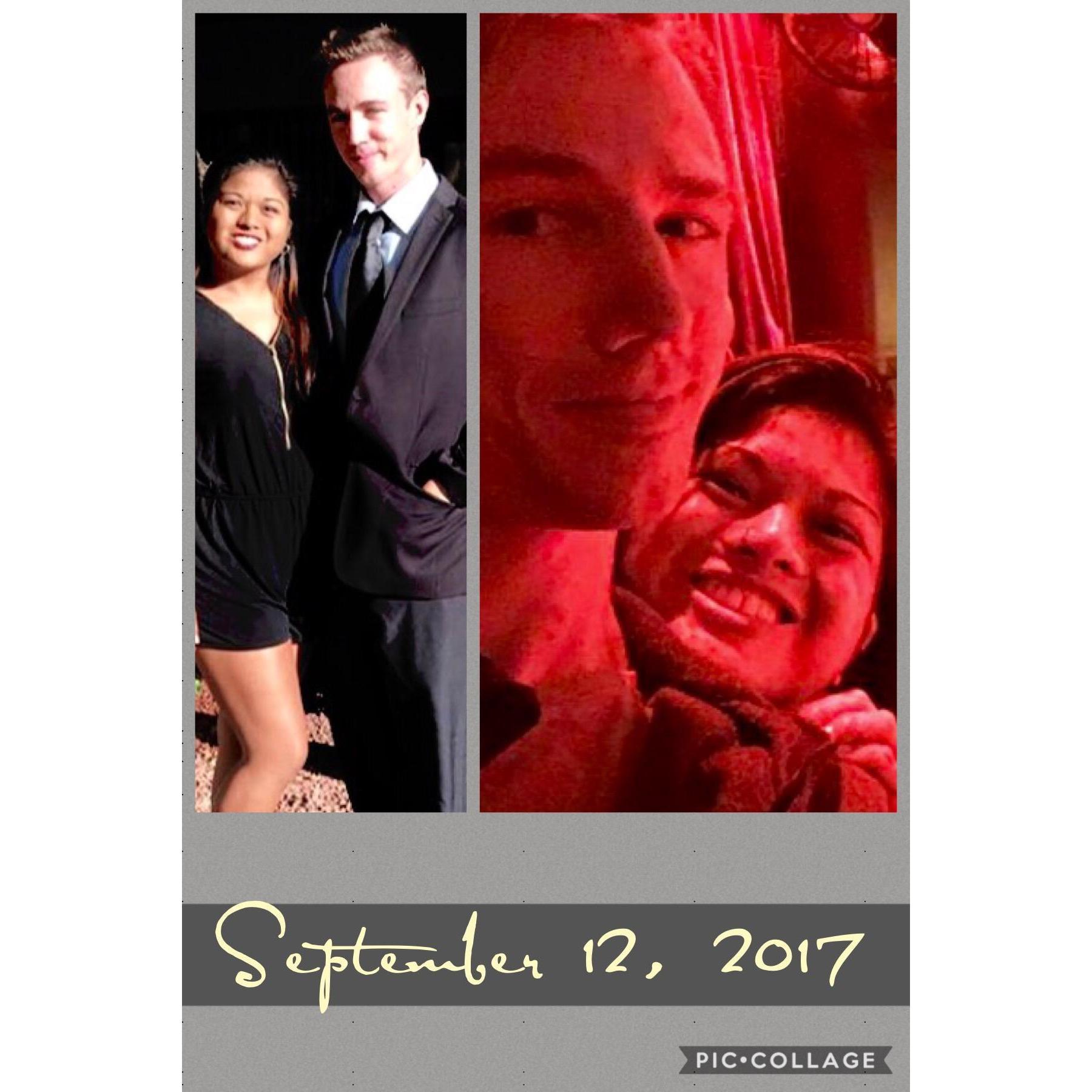 We became a couple on September 12, 2017, and went out on our very first date on Friday, September 13, 2017 at Pistono's