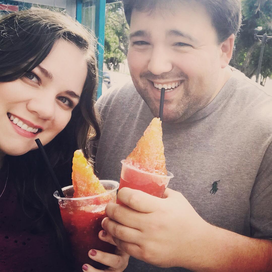Zachary's first time eating piraguas and visiting my family in Puerto Rico!
