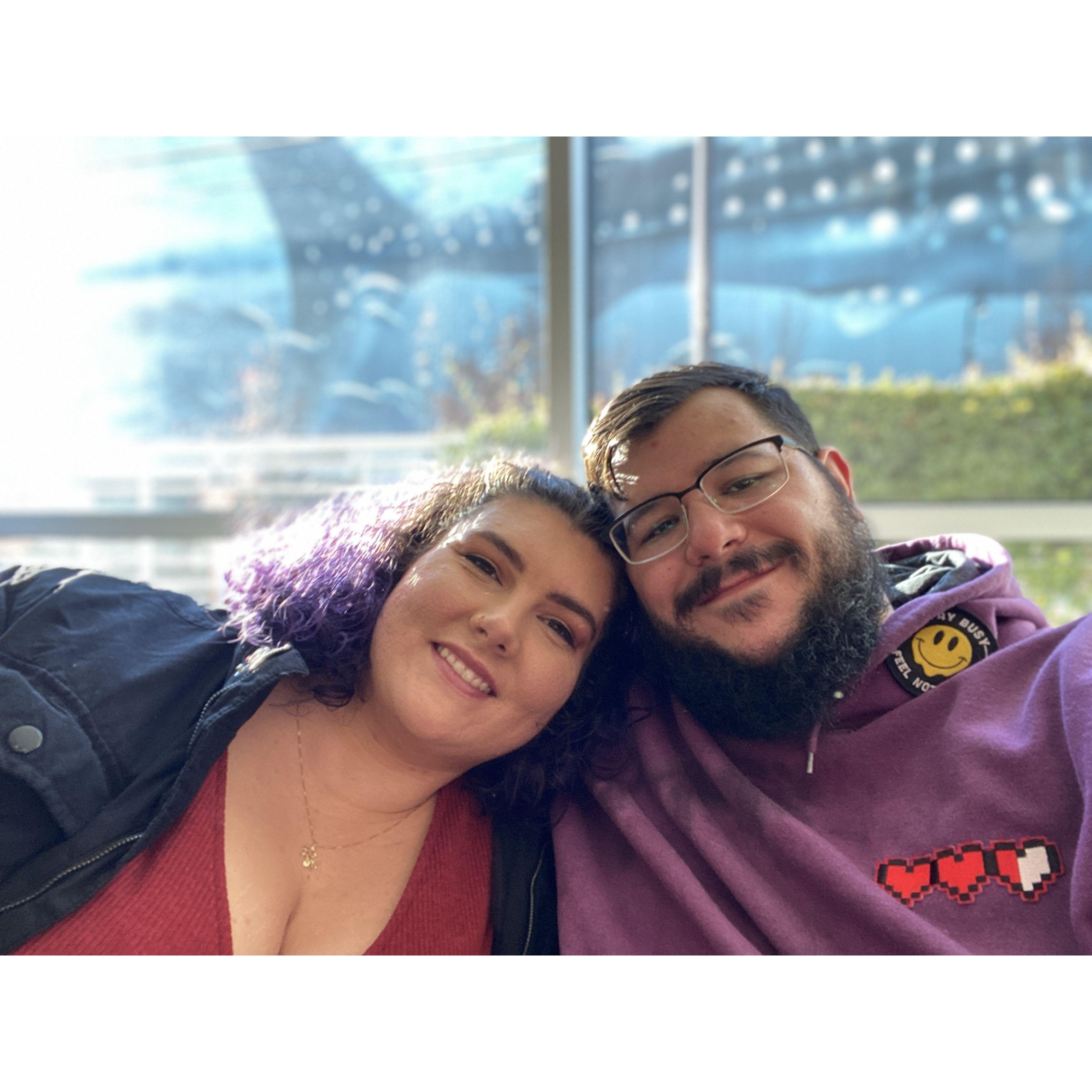 Ready for the day at the Georgia Aquarium. Christa was none-the-wiser about what was to come!