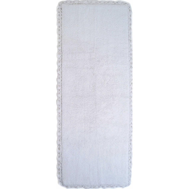 Crochet Bath Rug Runner White(22"X60")- Chesapeake Merch Inc.