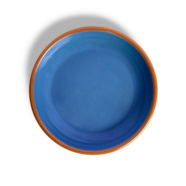 Crow Canyon X The Get Out Enamel Dinner Plate, Blue, Set Of 4