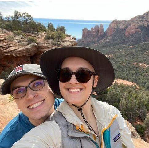 On a recent trip to Sedona, AZ, Shawn empowered me to scramble up through the crevice of a cave to get to the top of this lookout point.