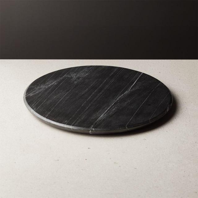 Lilypad Small Black Marble Round Server