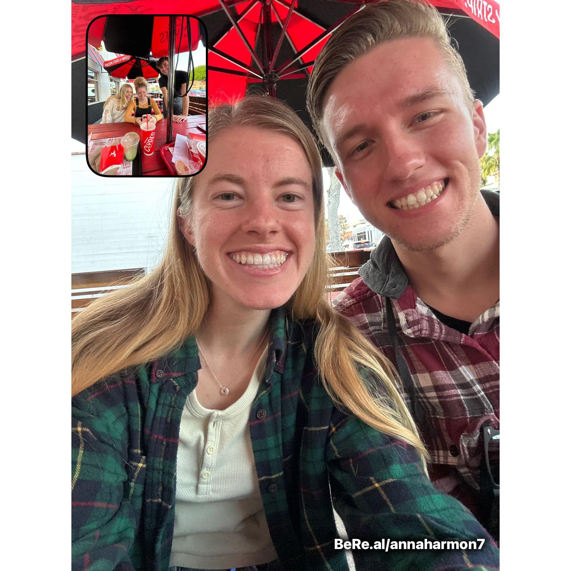 Our first photo together!