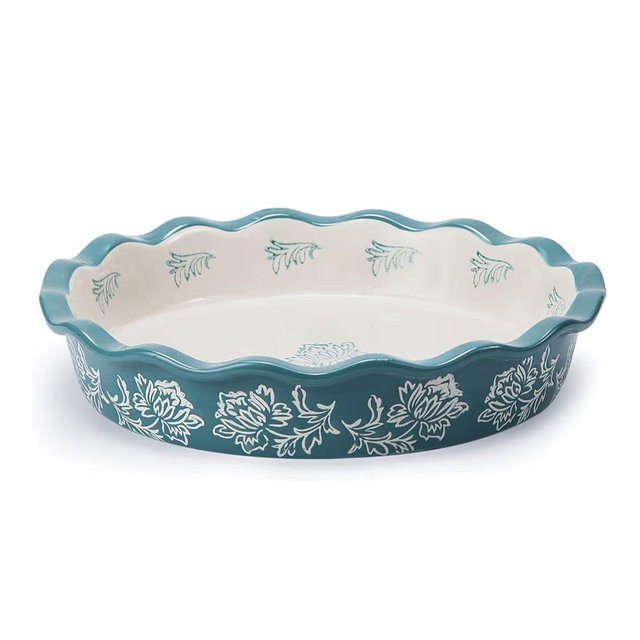 Wisenvoy Pie Pan Ceramic Pie Dish Pie Plate Deep Dish Pie Pan Non-Stick Pie Pans for Baking Pie Pans Pie Dishes