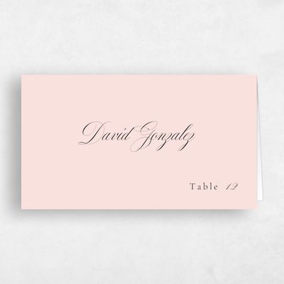 Blush, Pink Wedding Place Card - Payton