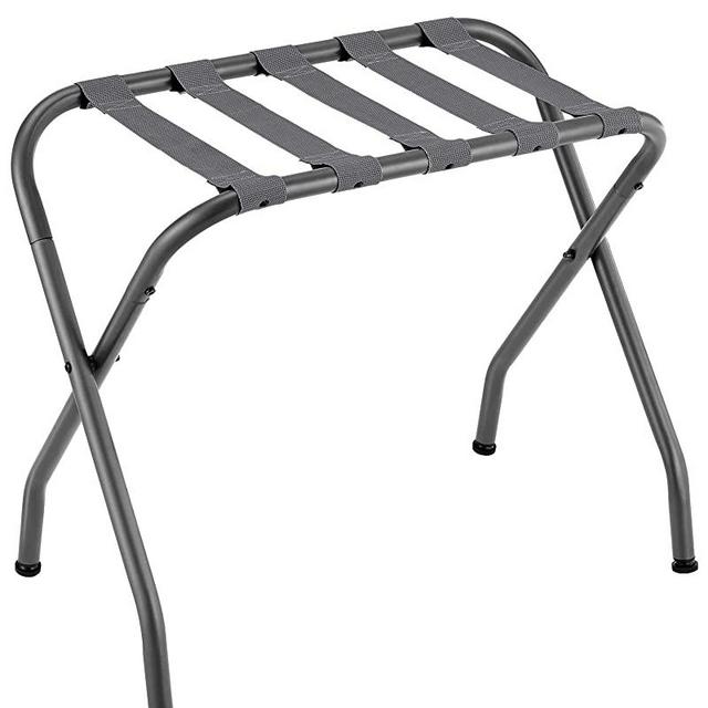 SONGMICS Steel Folding Luggage Rack, Gray URLR64GS