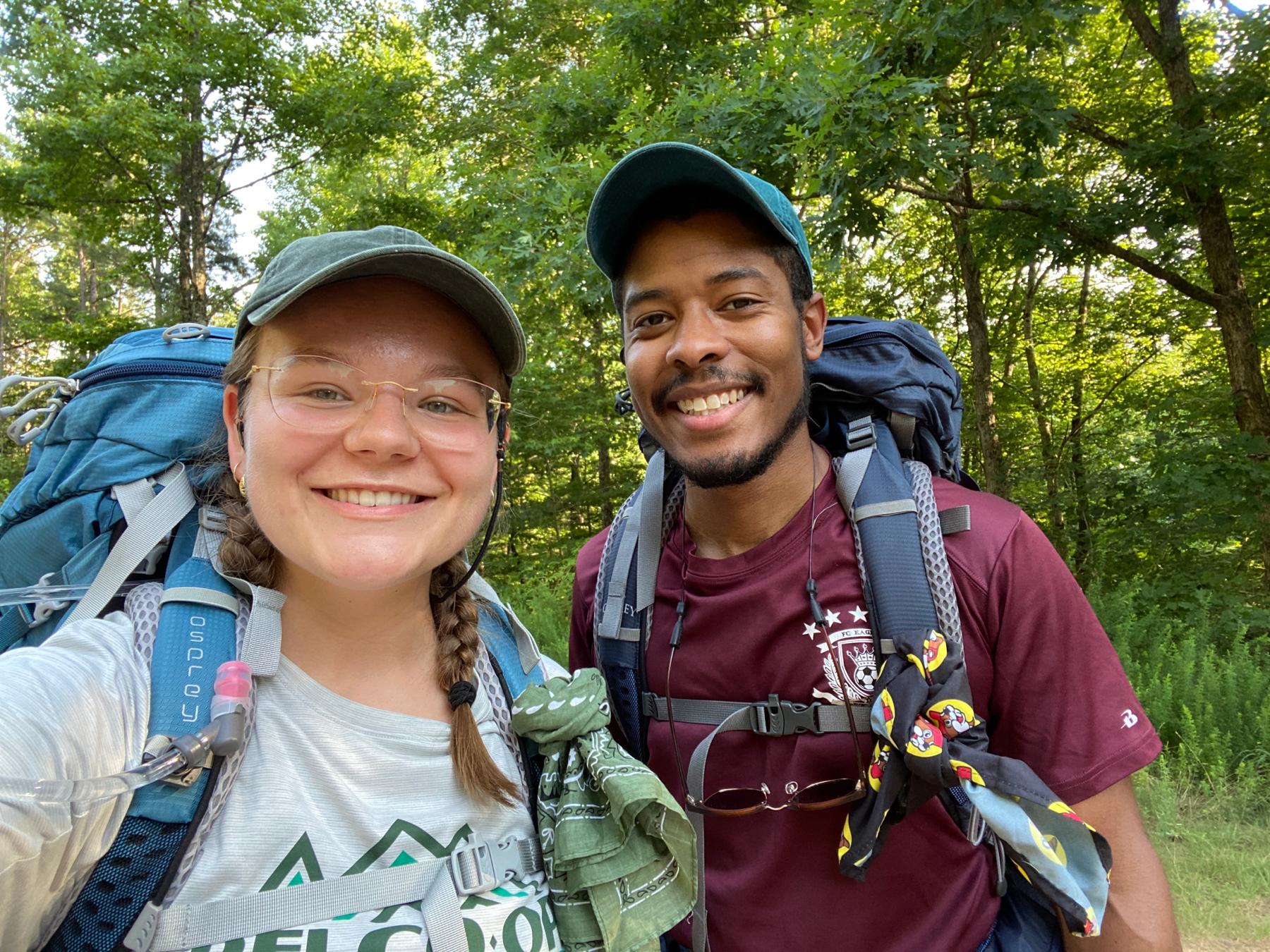 The beginning of our (mildly unsuccessful) attempt at backpacking Eagle Rock Loop in Arkansas