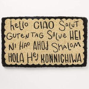 International Greetings Printed Coir Doormat
