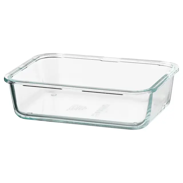 IKEA 365+ Food container, rectangular, glass, 34 oz