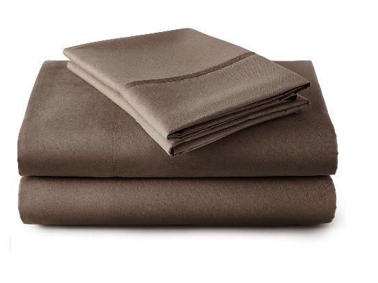 HC COLLECTION Hotel Luxury Comfort Bed Sheets Set, 1800 Series Bedding Set, Deep Pockets, Wrinkle & Fade Resistant, Hypoallergenic Sheet & Pillow Case Set(Queen, Brown)
