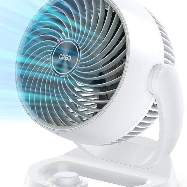 Dreo Fan for Bedroom, 12 Inches, 70ft Powerful Airflow, 28db Quiet Table Air Circulator Fans for Whole Room, 120° Adjustable Tilt, 3 Speeds, Desktop Fan for Home, Office, Kitchen