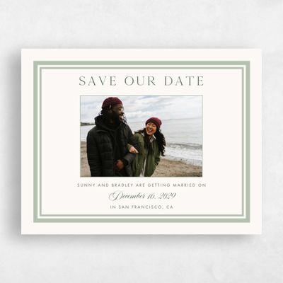 Laurel Green Wedding Save the Date - Fable Photo
