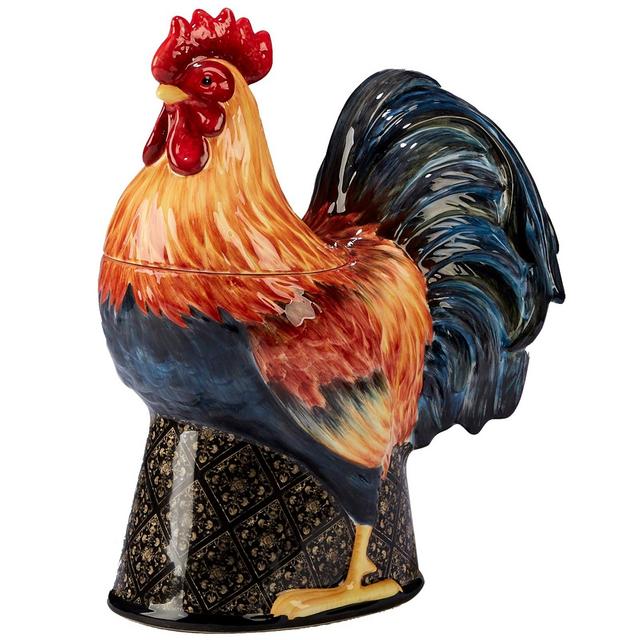 Certified International Gilded Rooster 3-D Cookie Jar
