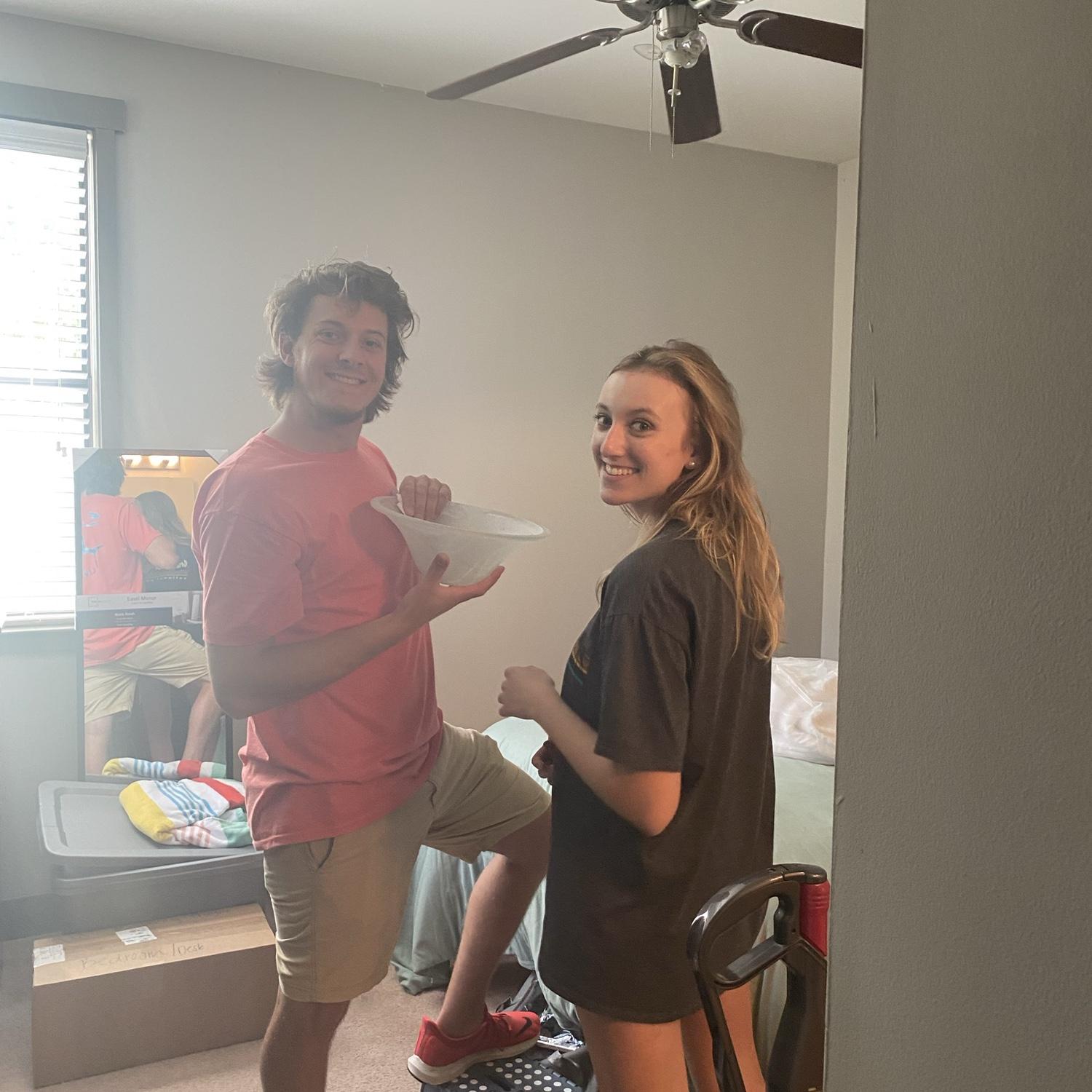 Will helps Alissa move into her first apartment by NC State