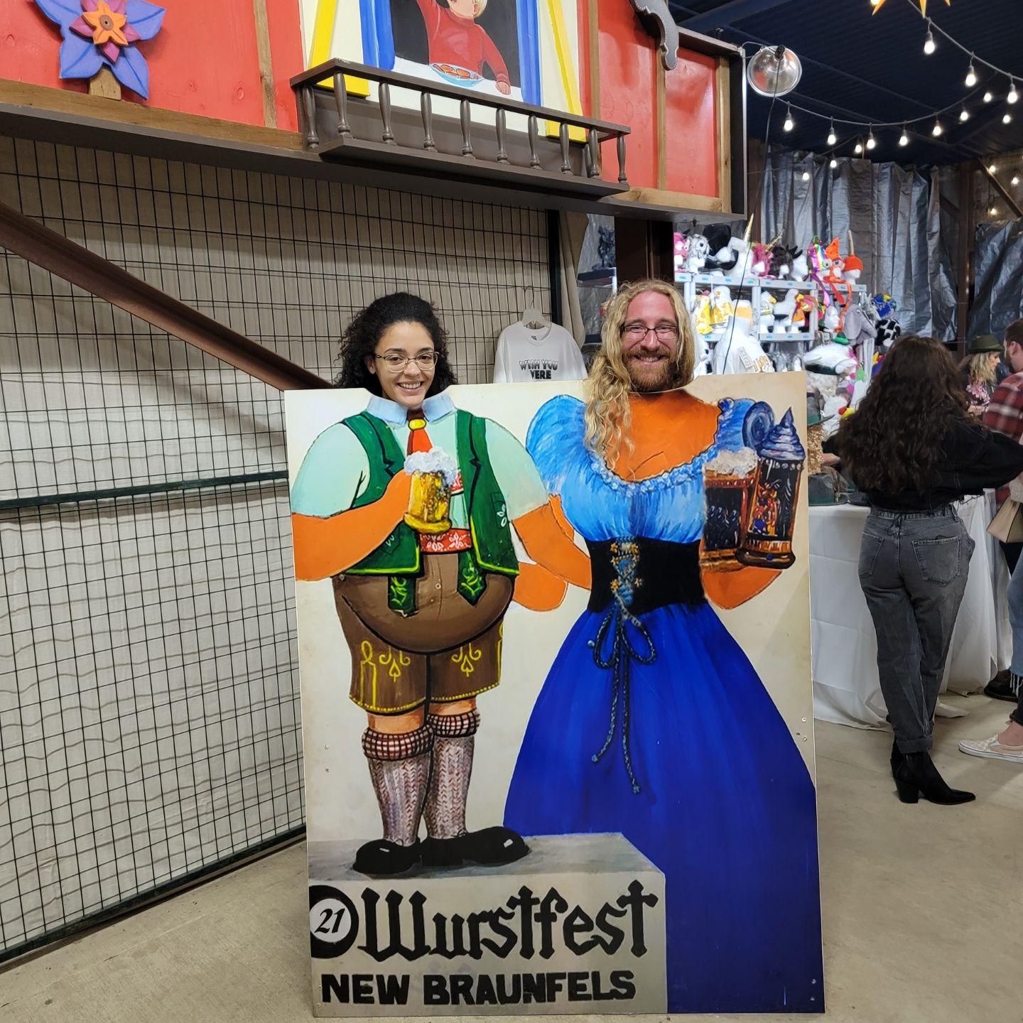 Showing off our jugs at the 2021 Wurstfest!