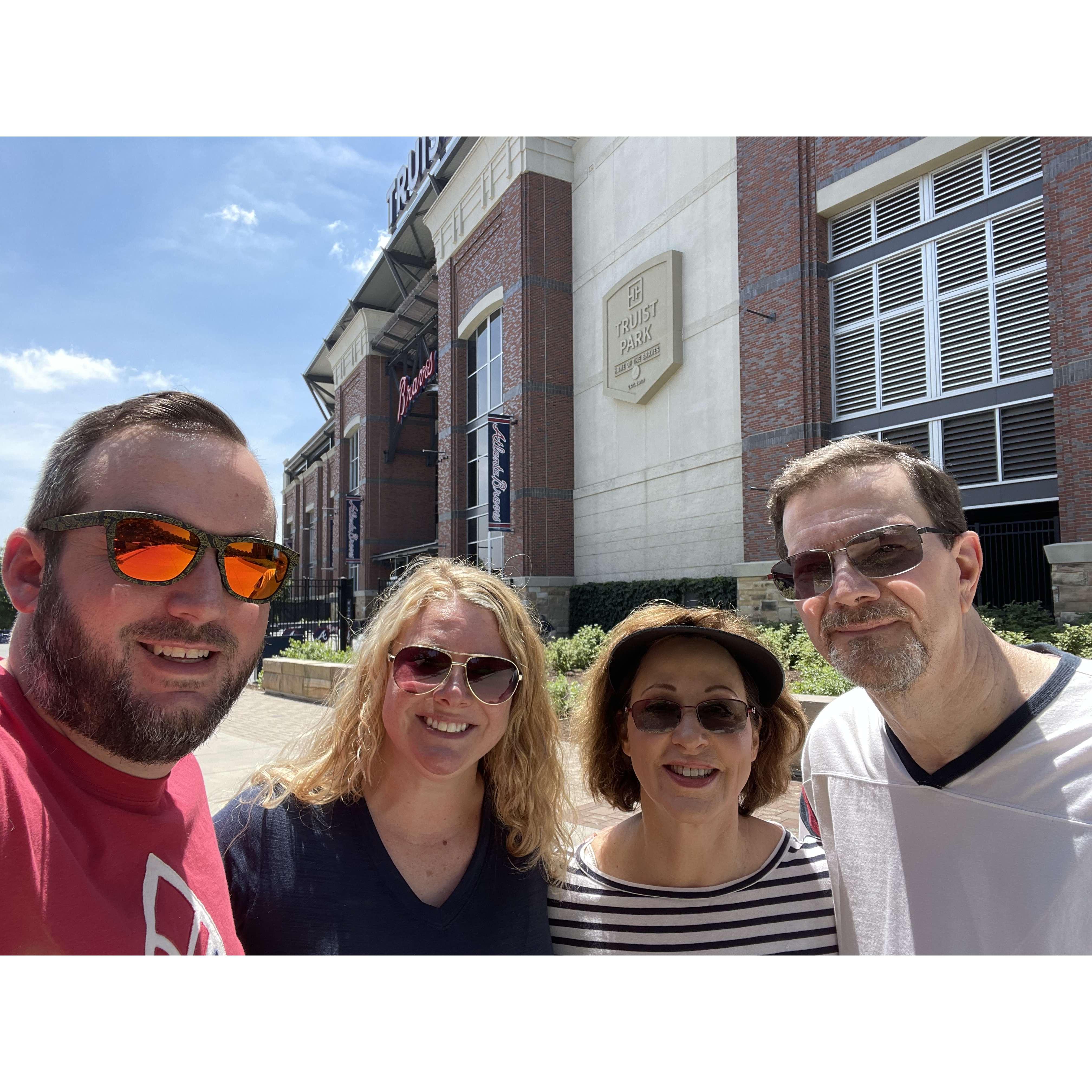 Braves game with the Father and Bonus Mom of the Bride.