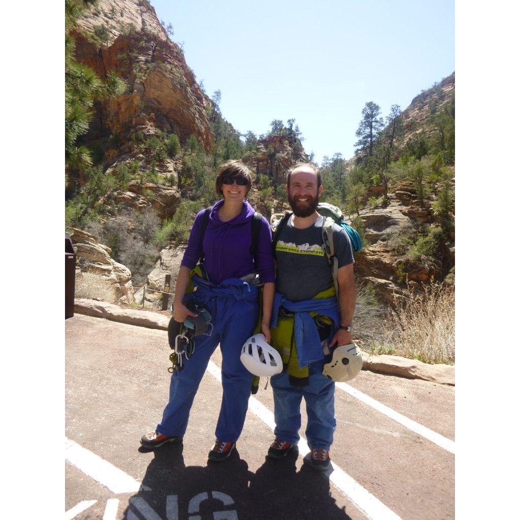 Enjoying adventures in the Pine Creek Canyon in Zion National Park