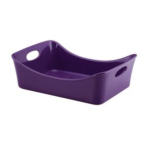 Meyer - Rachael Ray Stoneware 9-Inch by 13-Inch Rectangular Lasagna Lover Pan, Purple