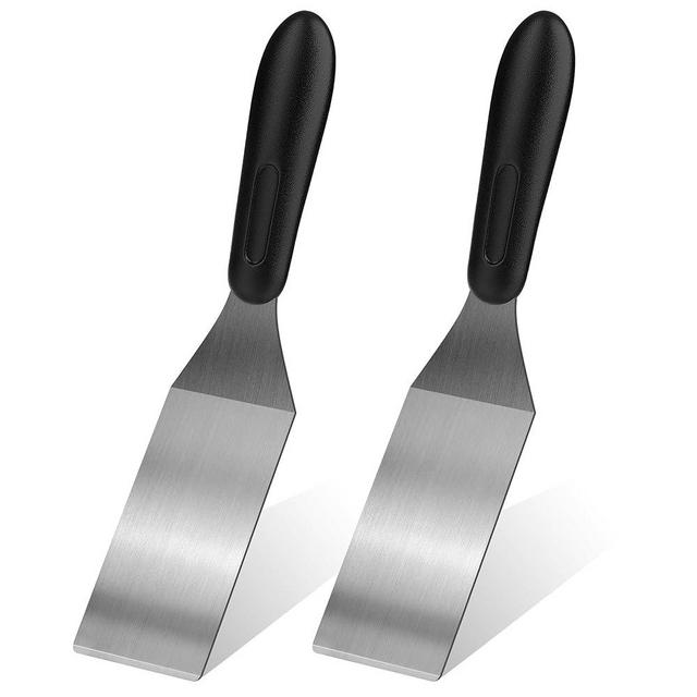 Small Spatula 2 Pieces, Metal Spatulas for Kitchen Use, Stainless Steel Mini Serving Spatula for Flipping and Cooking, Ideal for Brownies, Tiramisu, Cookie, Lasagna or Pancakes, etc