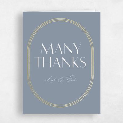Blue Wedding Thank You - Tatum Portrait Foil