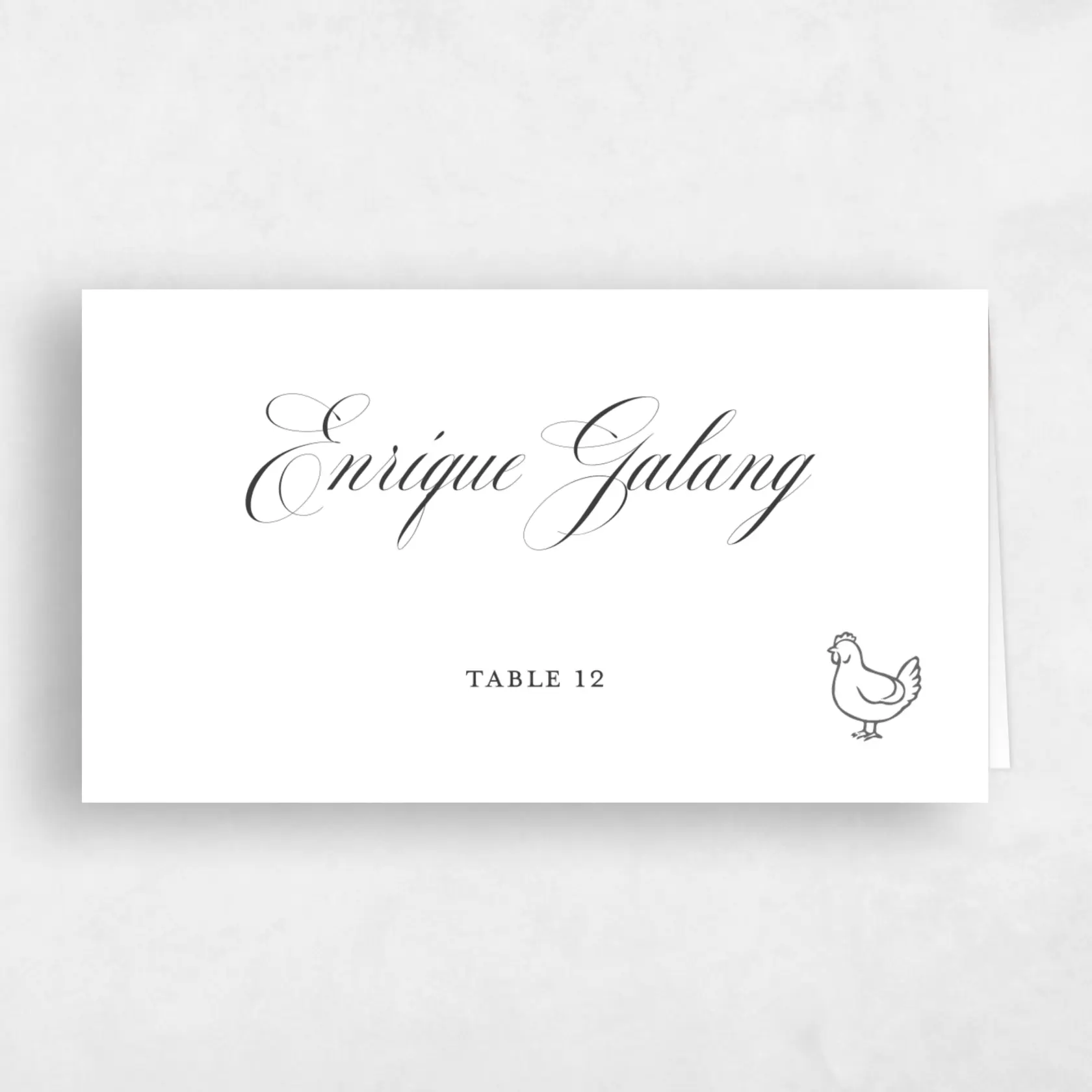 Place Card - Azurite Chicken preview