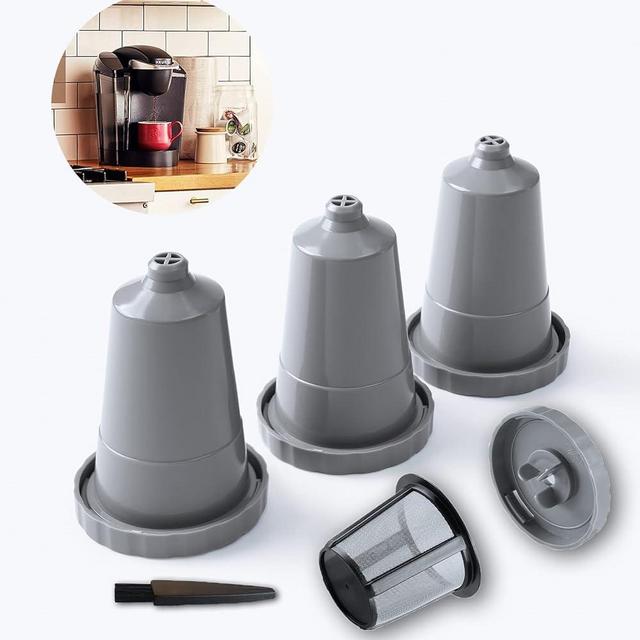 Reusable Coffee Pods, BPA-Free, Reusable K Cups for Keurig, Compatible with Keurig 1.0, Brew Coffee or Tea, Dishwasher safe, Fits K-Classic, K-Mini Series (3 Pack)