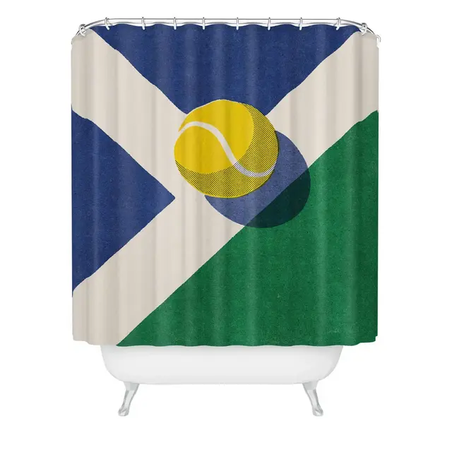 Deny Designs Daniel Coulmann Balls Tennis Hard Court Shower Curtain