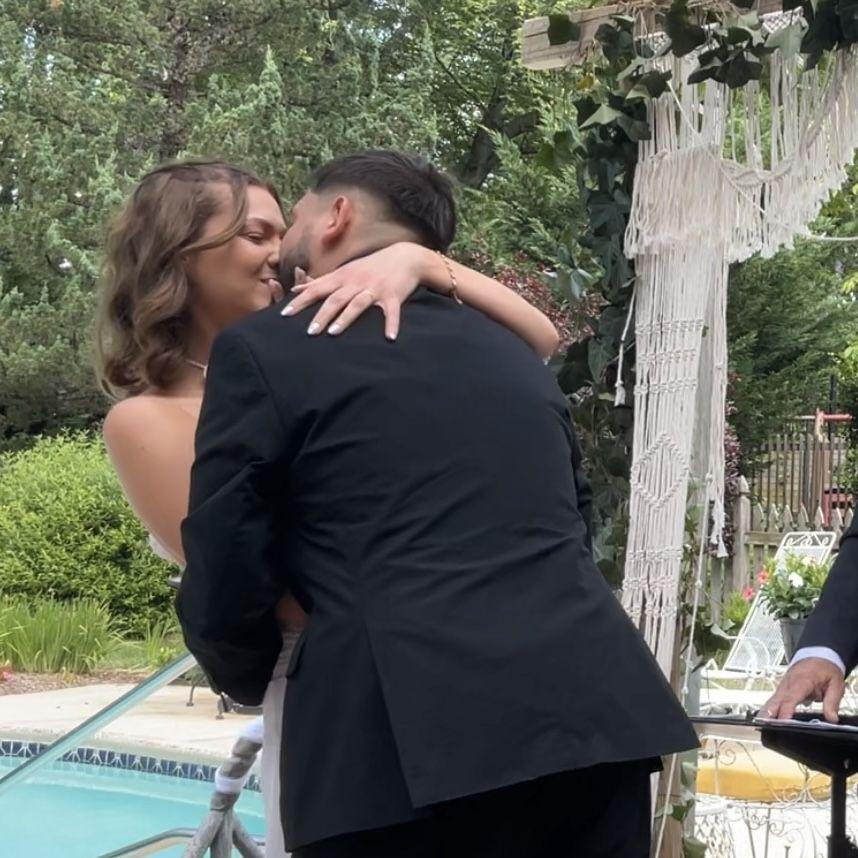 Our first kiss married!