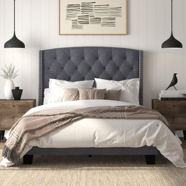 Croce King Tufted Low Profile Standard Bed