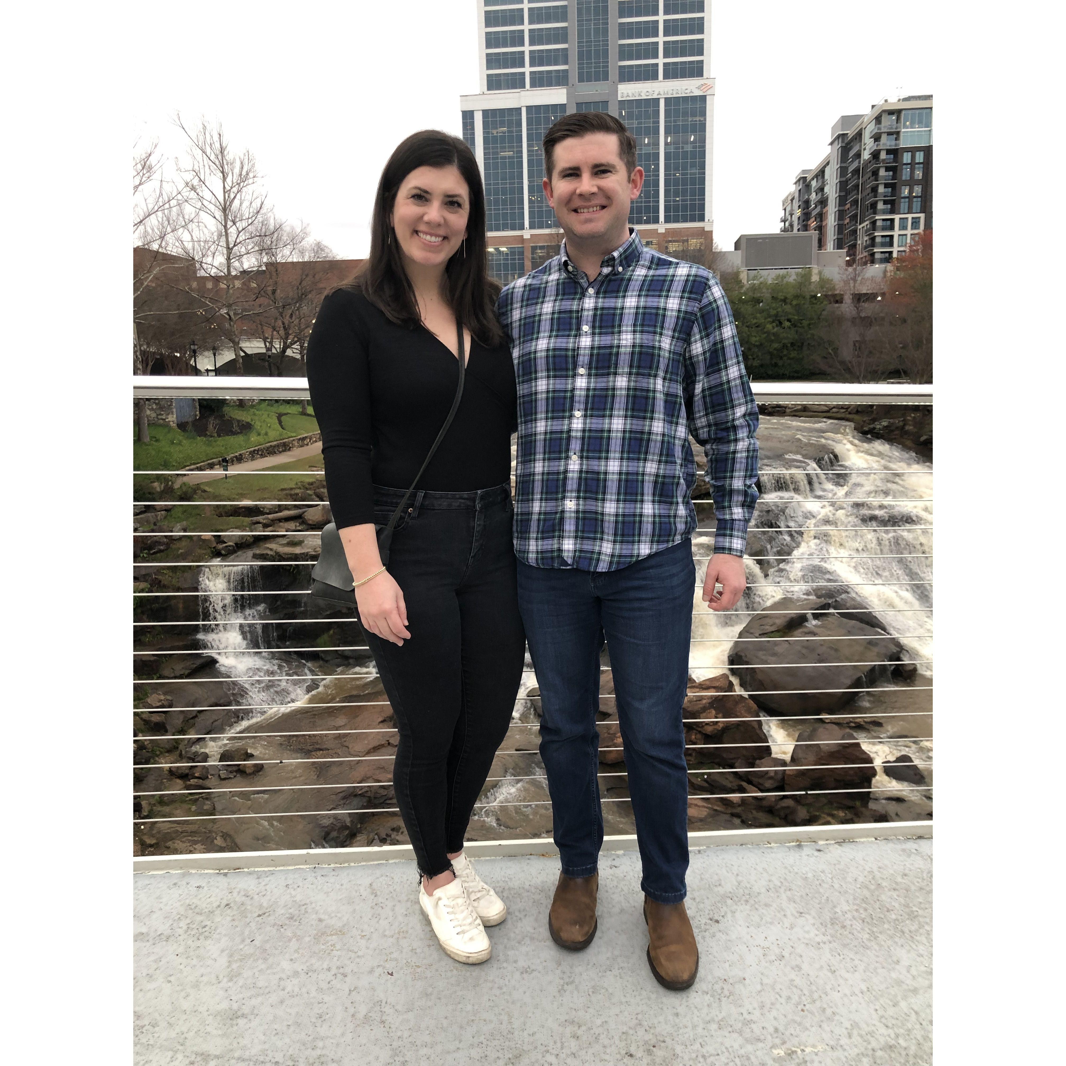 Playing tourists in Greenville, SC.