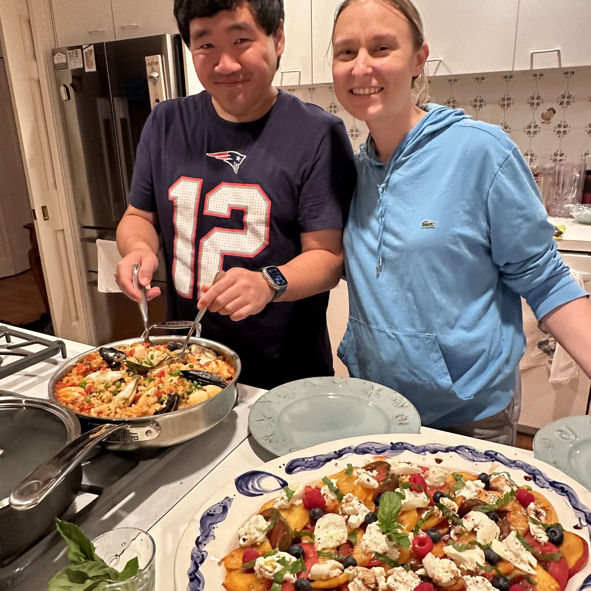 Cooking dinner in Cape Cod