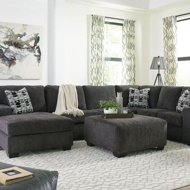 Ballinasloe Right arm facing sectional+Ottoman (SMOKE)