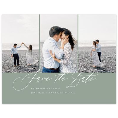 Sage, Green Wedding Digital Save the Date - Violin Photo