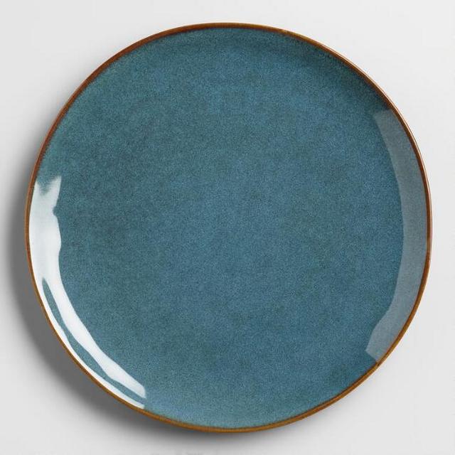 Indigo Organic Reactive Glaze Salad Plates, Set of 2