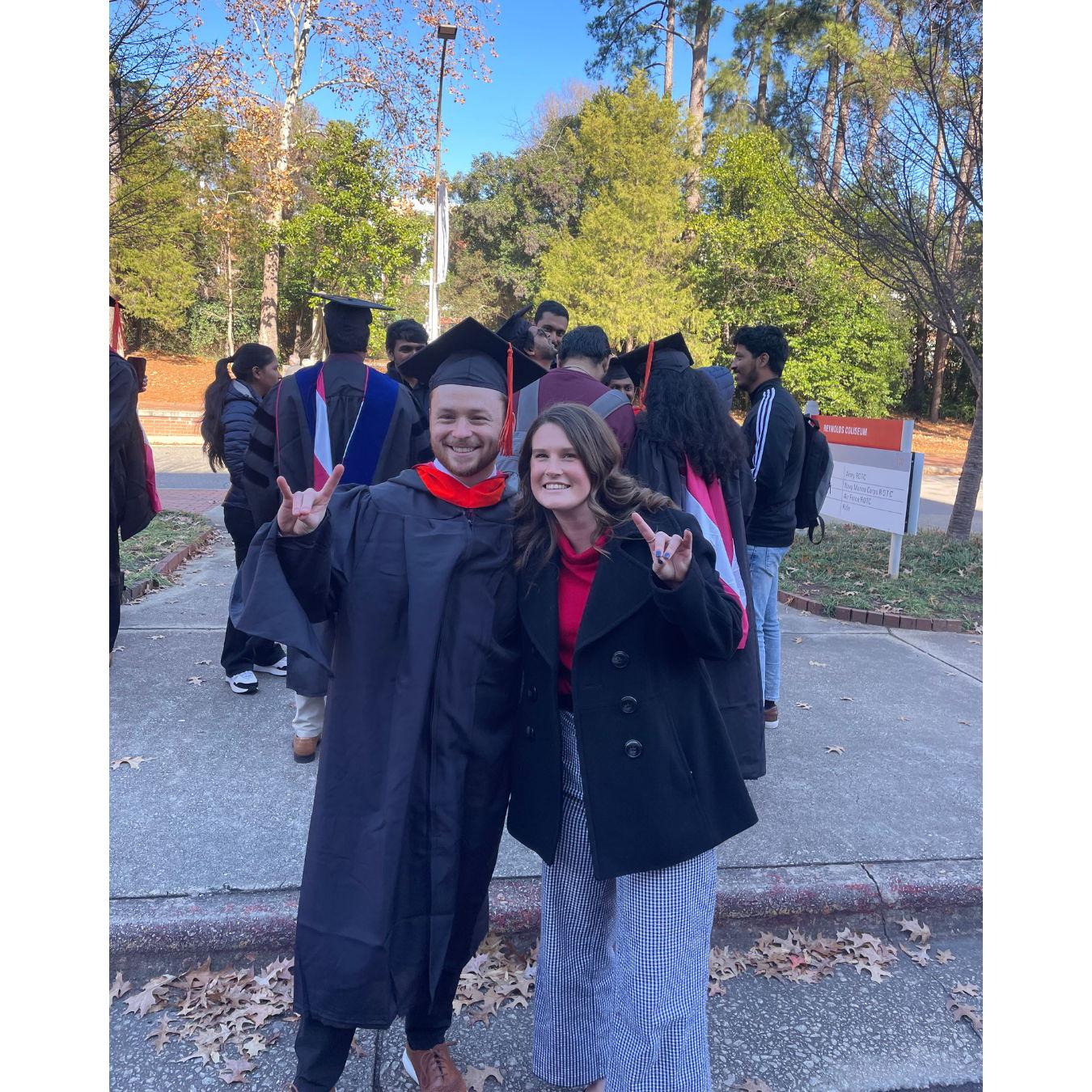 Alex’s Master’s degree from NC State! December 2024