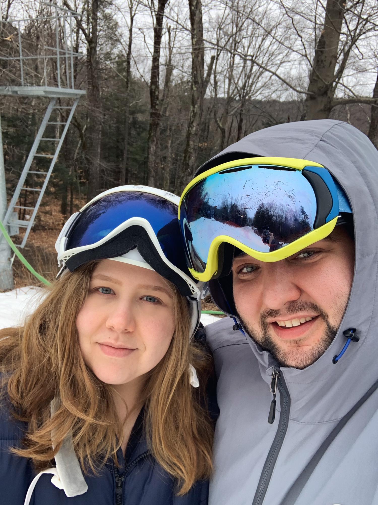 One of many ski trips, but the first one engaged!