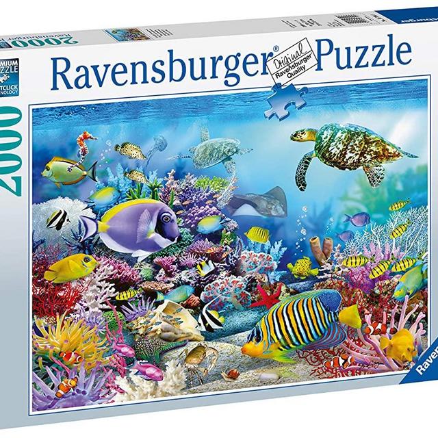 Ravensburger Coral Reef Majesty 2000 Piece Jigsaw Puzzle for Adults - Every Piece is Unique, Softclick Technology Means Pieces Fit Together Perfectly