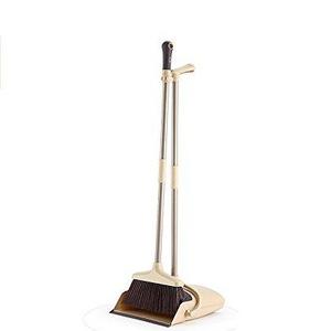 Combine Best Grips Lobby Broom Sweeper and Foldable Dustpan Set For Office or Home Use (32 inch)