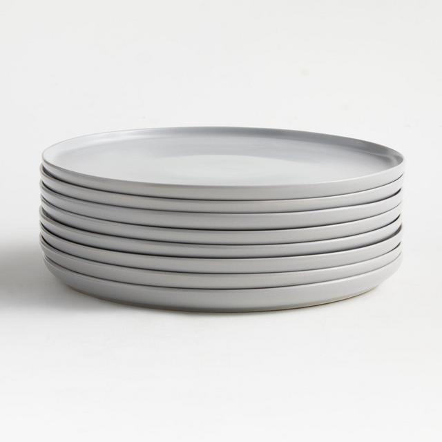 Wren Light Grey Dinner Plates, Set of 8