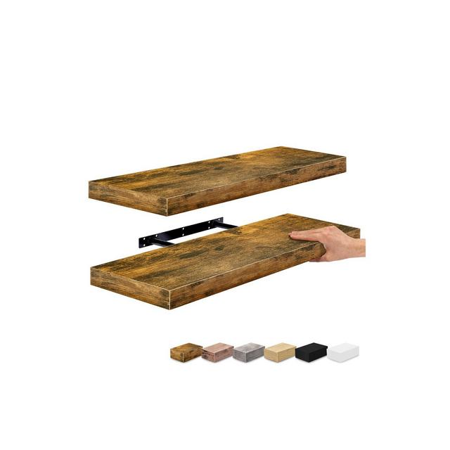 2 Pack Sorbus Floating Wall Shelves for Bedroom, Decor, Kitchen, Living Room - for Trophies, Frames, Bookshelf