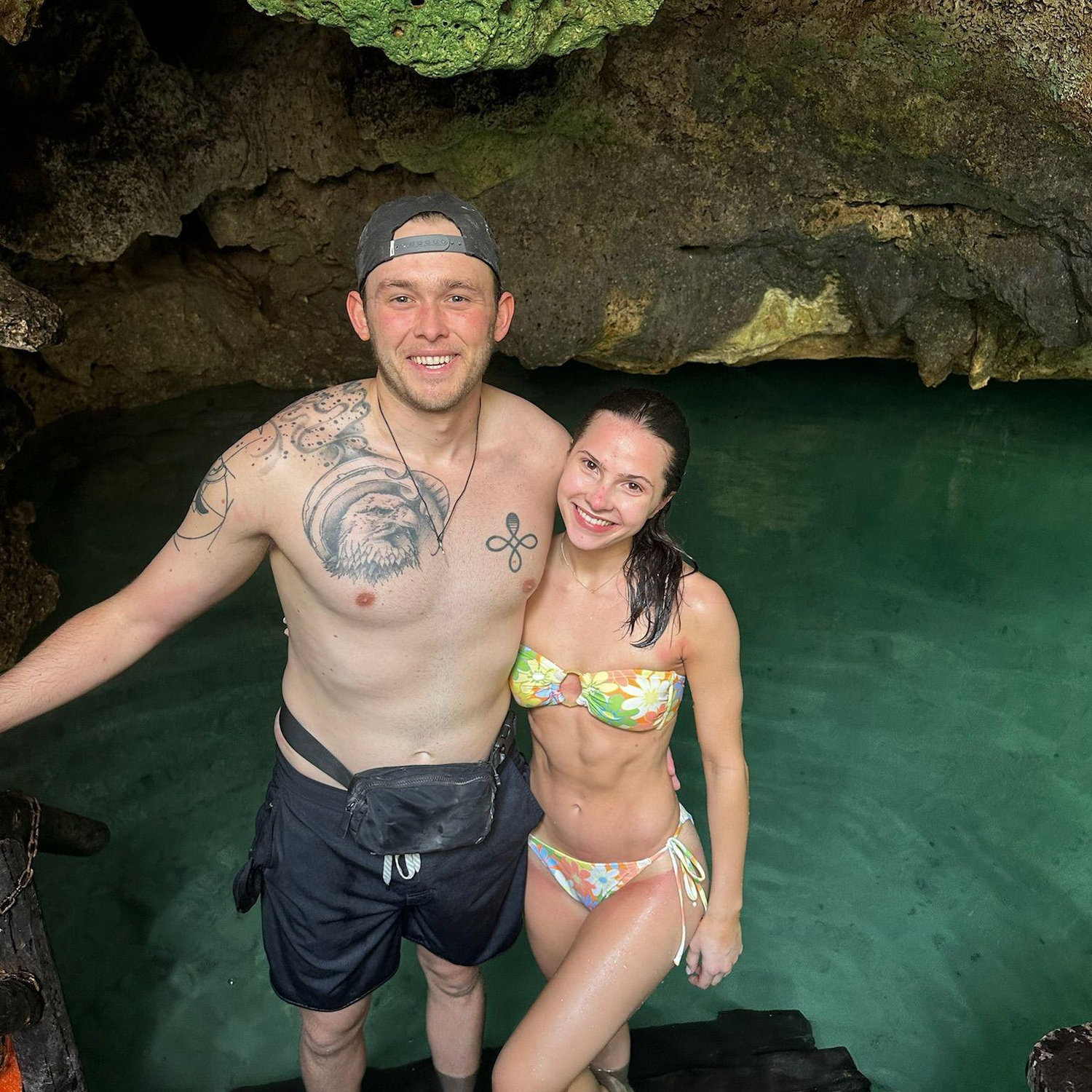 Right after jumping off a cliff!