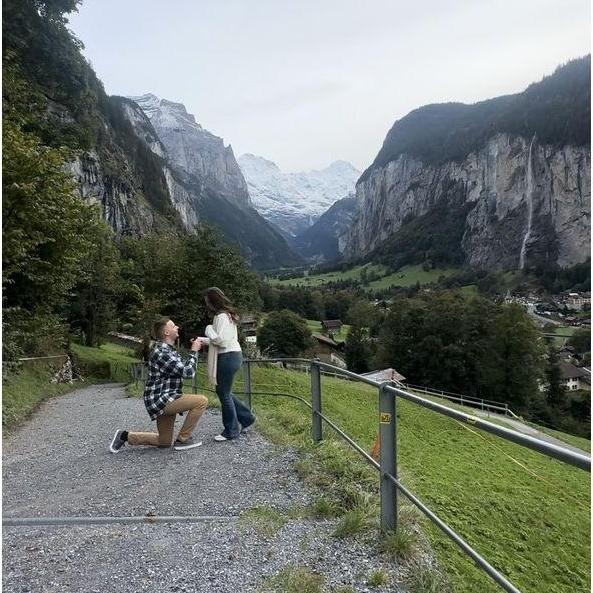Kevin proposed on 9/29/24 in Lauterbrunnen, Switzerland!