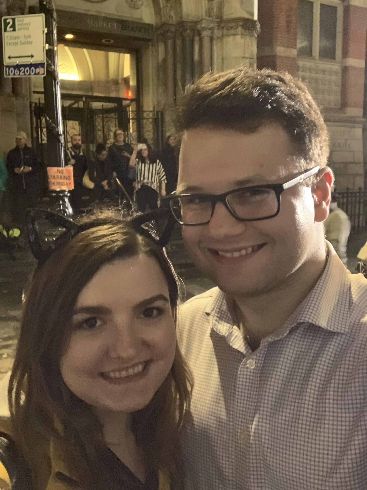 Annual Halloween Parade date! We've gone every year since we started dating in 2018 (besides 2020)!