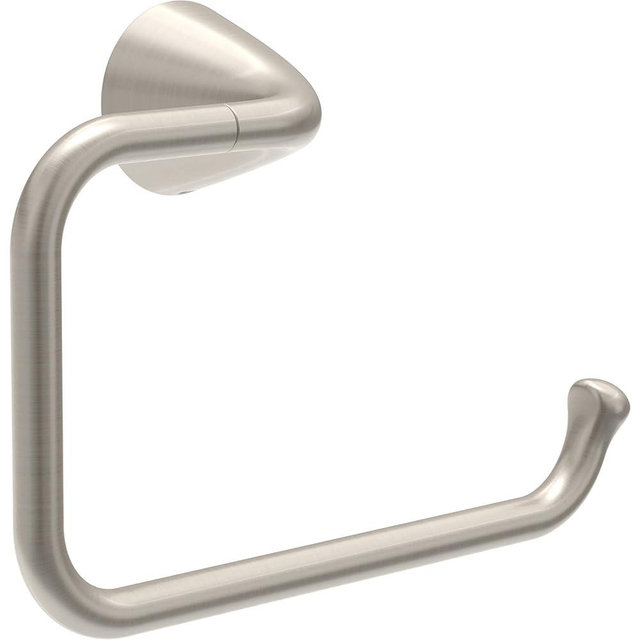 Delta Arvo (1-Pack) Hand Towel Holder SpotShield Brushed Nickel Towel Racks for Bathroom Wall Square Towel Ring Holder for Bath Towel Hanger for Kitchen, Bathroom Accessories ARV46-DN