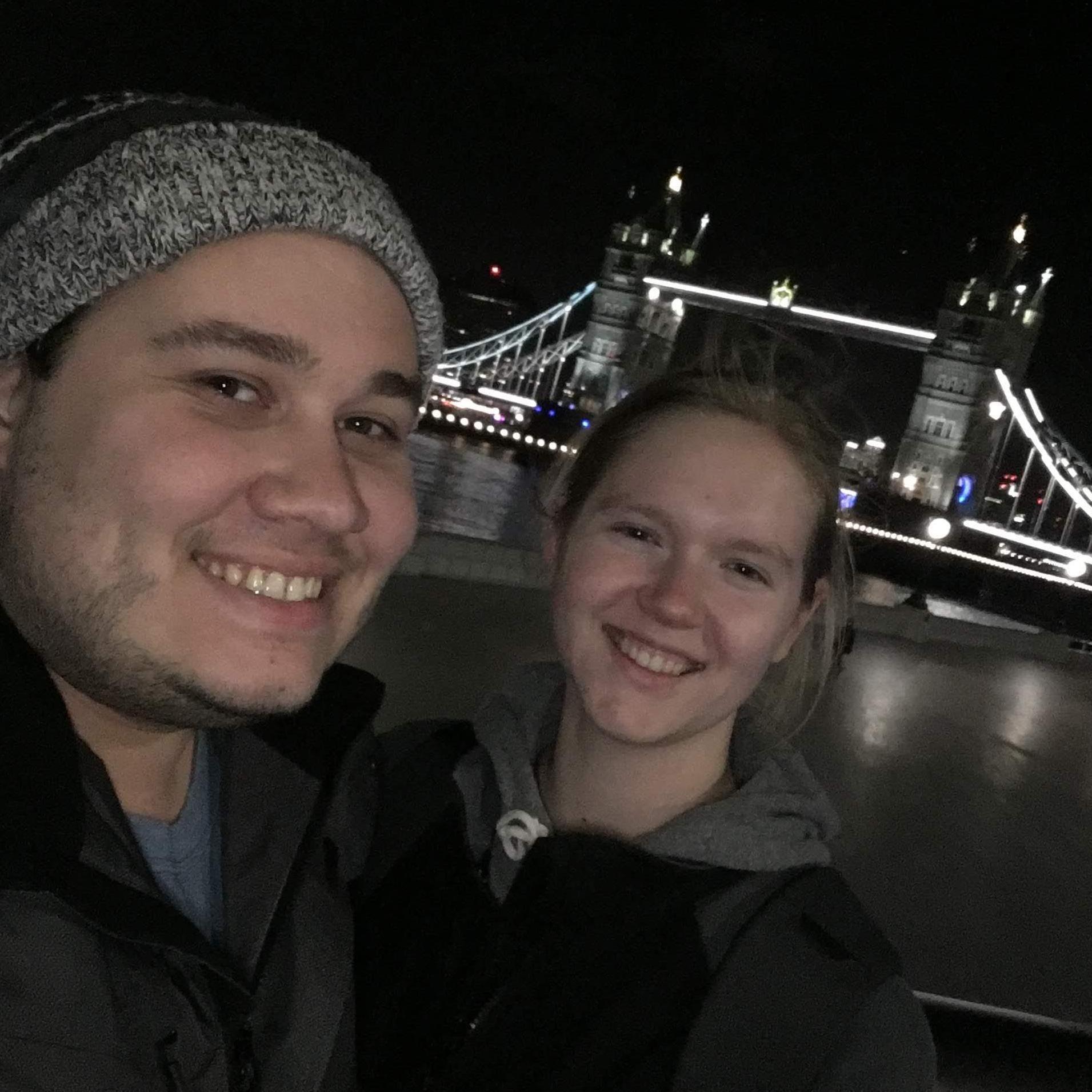 First night in London with the Tower Bridge behind us, also March 2020. I preferred Glasgow.