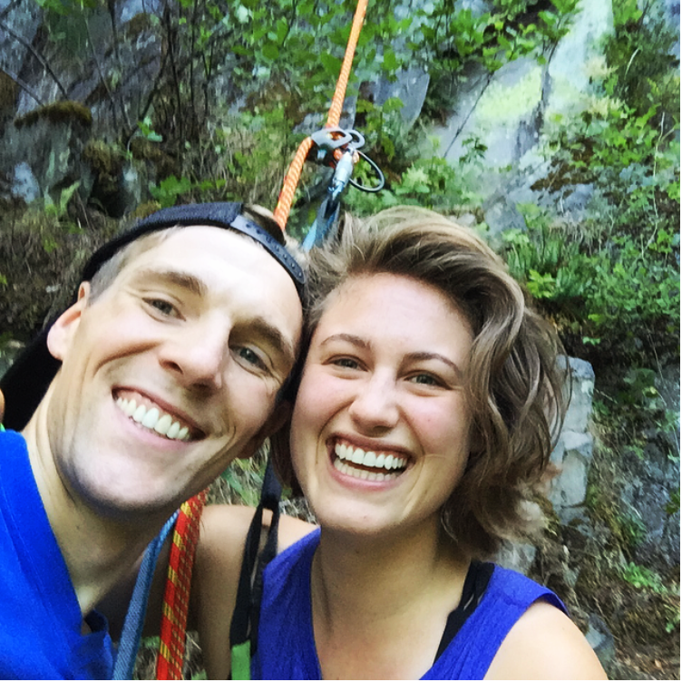 First climbing trip! The first time Megan rappelled off anything...there were tears, and laughter, and more tears.