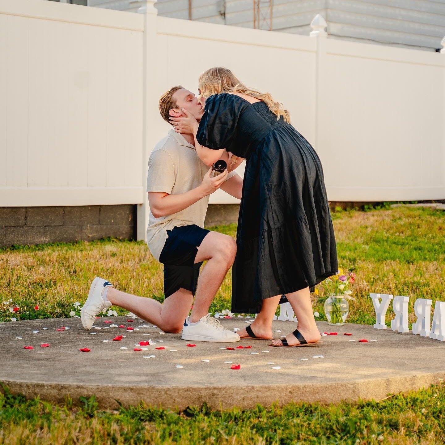 July 3rd, 2024, I said "Yes!" when Chris proposed in the backyard of our home, 7 years (down to the weekend) after we met! We spent July 4th in Evansville celebrating with our families!