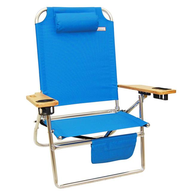Big Fish Titan Hi-Seat Aluminum Folding Beach Chair - Light Blue